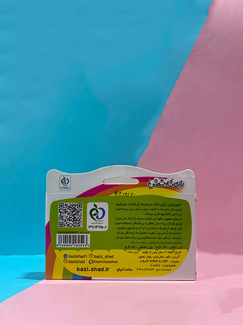 خمیر بازی 12 رنگ مقوایی